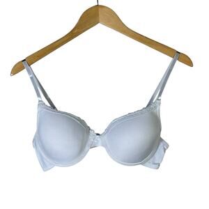 Kathy Ireland Intimates Lace Underwire Bra Womens 34C White Romantic